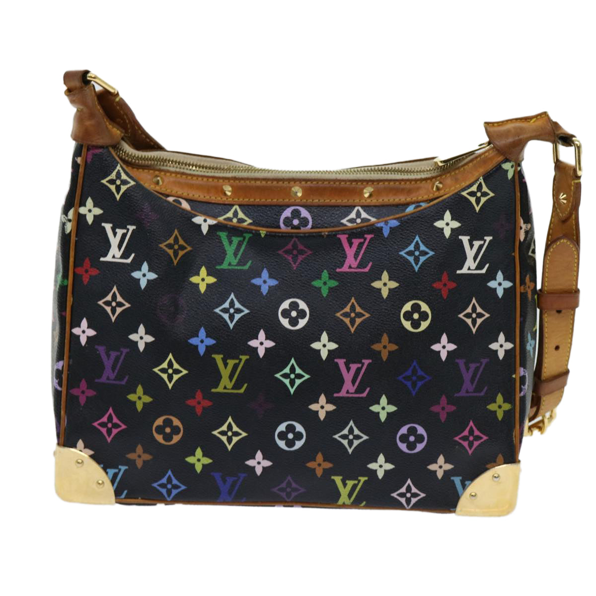 LOUIS VUITTON Monogram Multicolor Boulogne Shoulder Bag Black M92638 69390