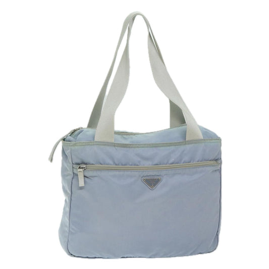 Luxury PradaTote Bag Nylon Light Blue 69439