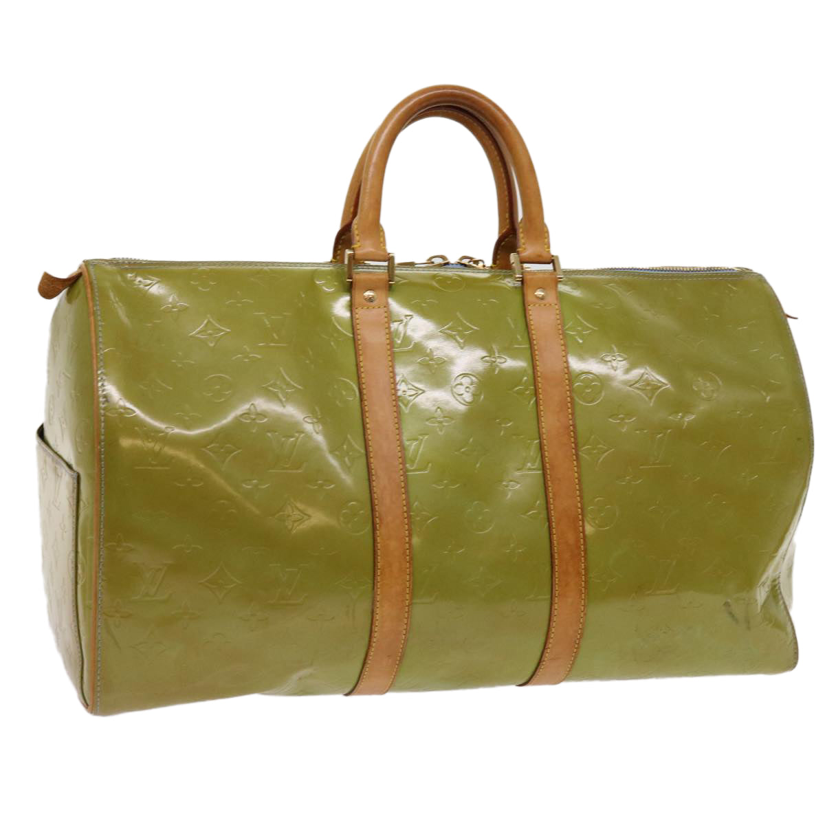 LOUIS VUITTON Vernis Mercer Boston Bag Baby Blue M91001 LV 69463