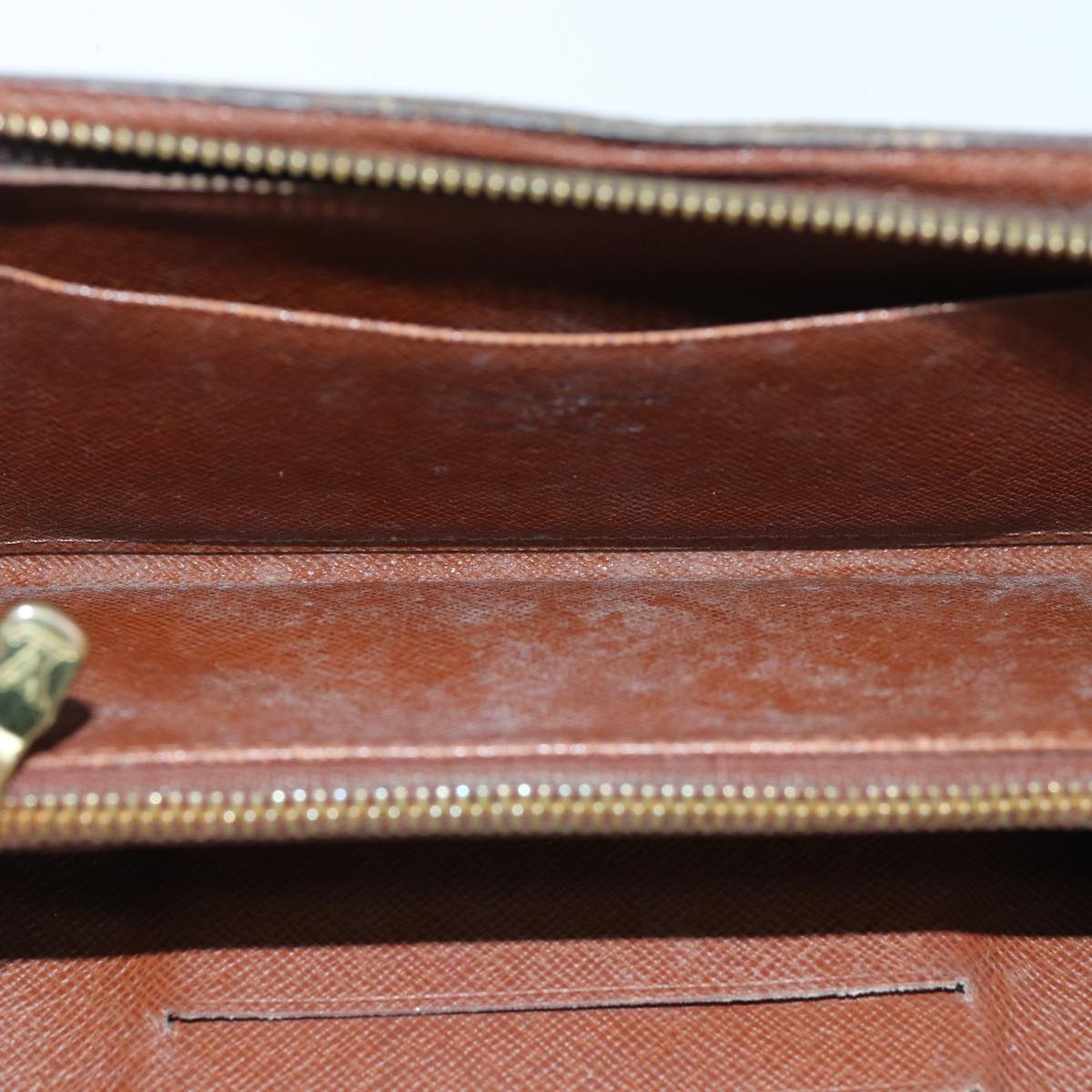 LOUIS VUITTON Monogram Porte Monnaie Zip Long Wallet M61727 LV 69544