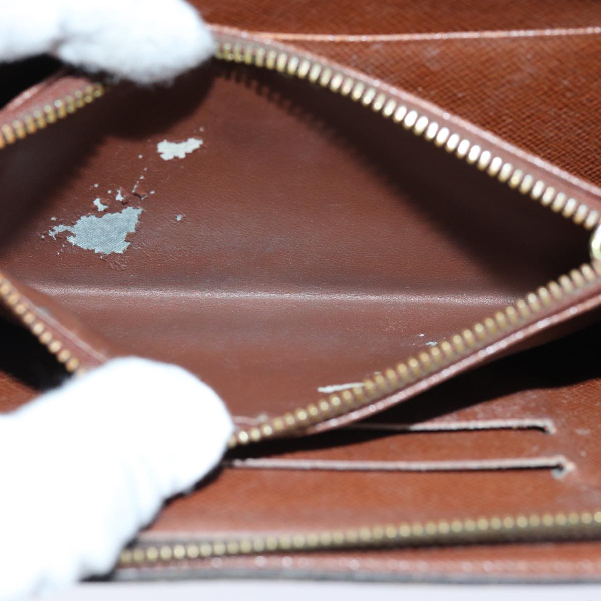 LOUIS VUITTON Monogram Porte Monnaie Zip Long Wallet M61727 LV 69544