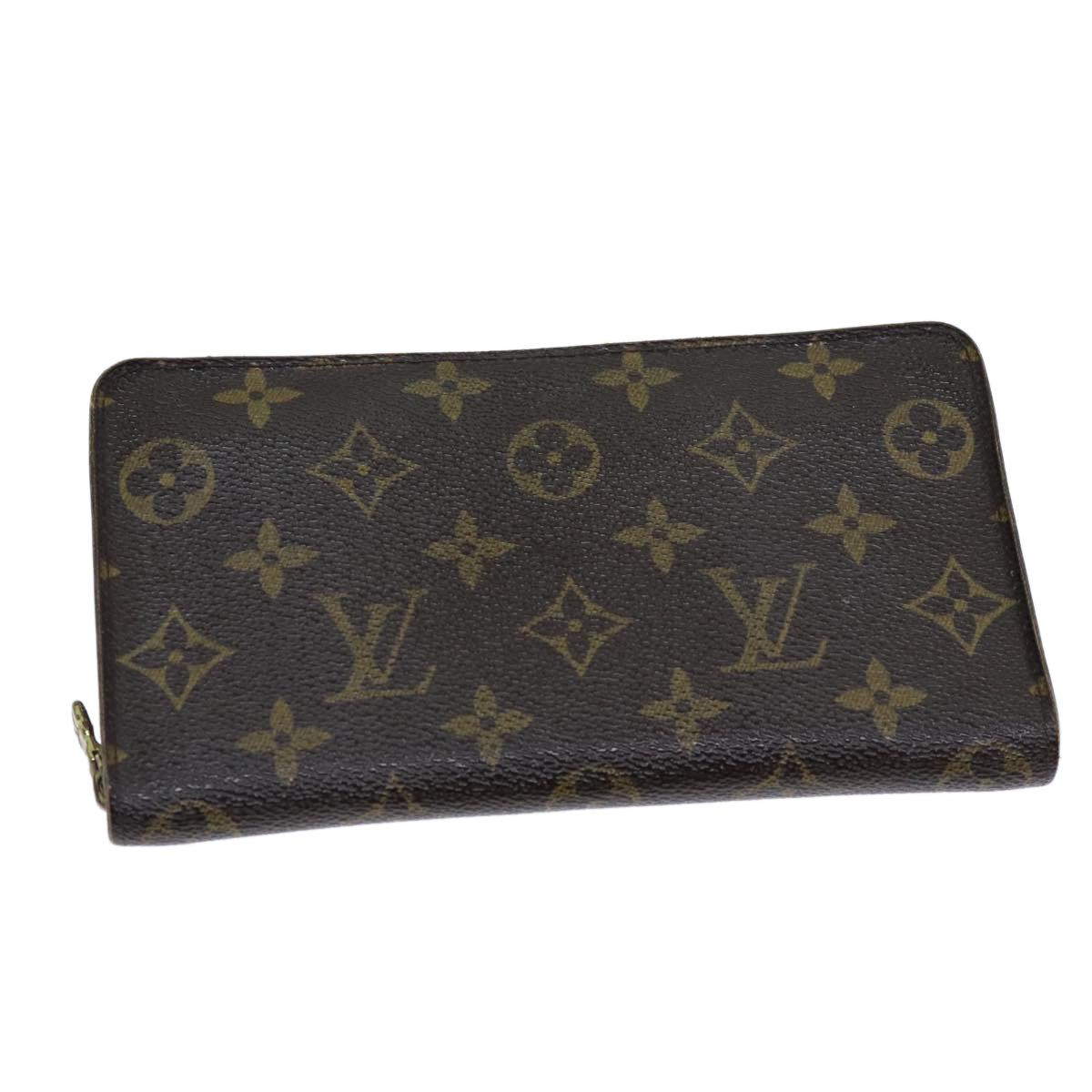LOUIS VUITTON Monogram Porte Monnaie Zip Long Wallet M61727 LV 69544