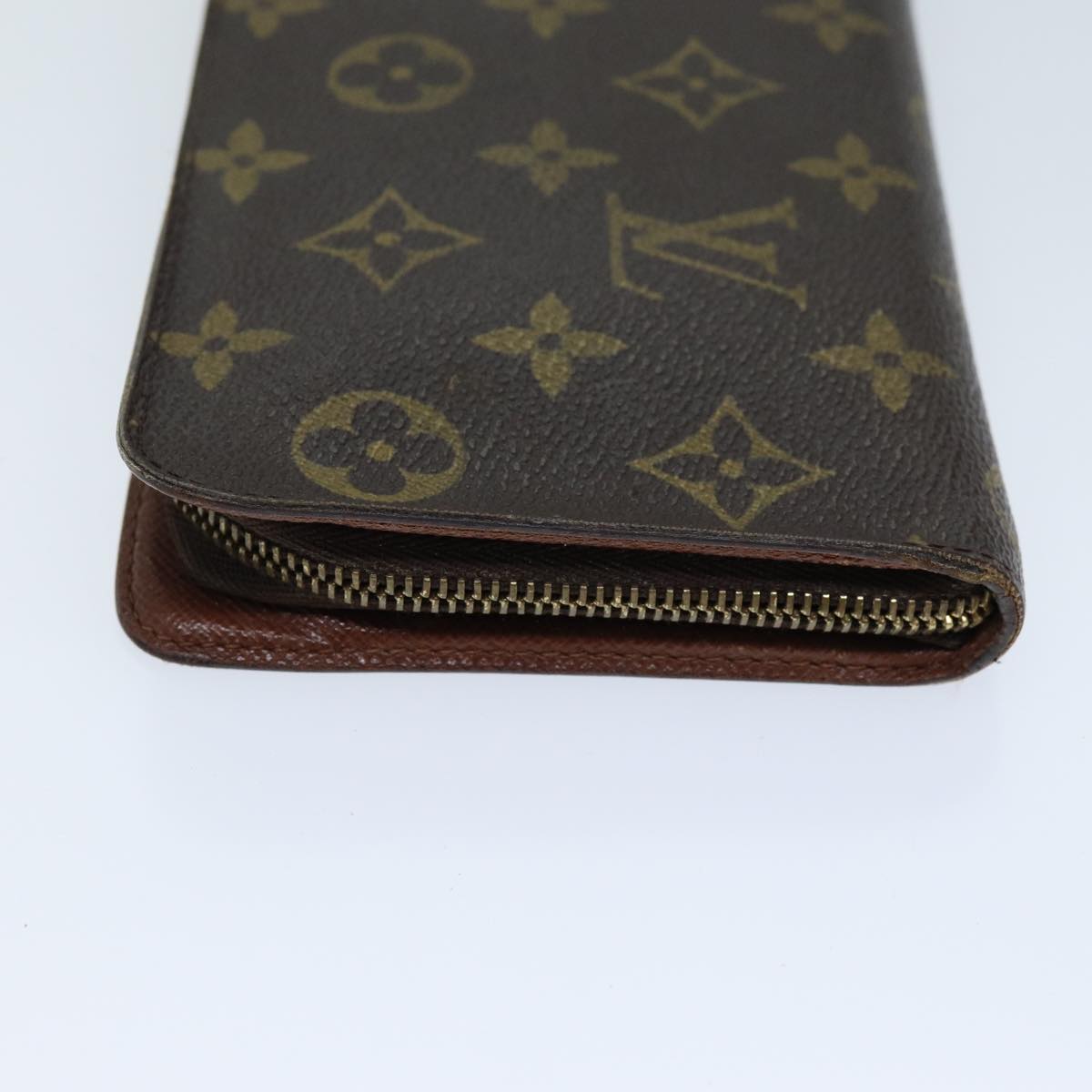 LOUIS VUITTON Monogram Porte Monnaie Zip Long Wallet M61727 LV 69544