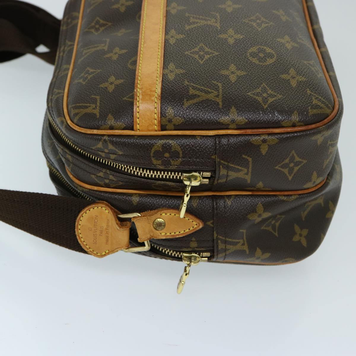 LOUIS VUITTON Monogram Reporter PM Shoulder Bag M45254 LV 69555