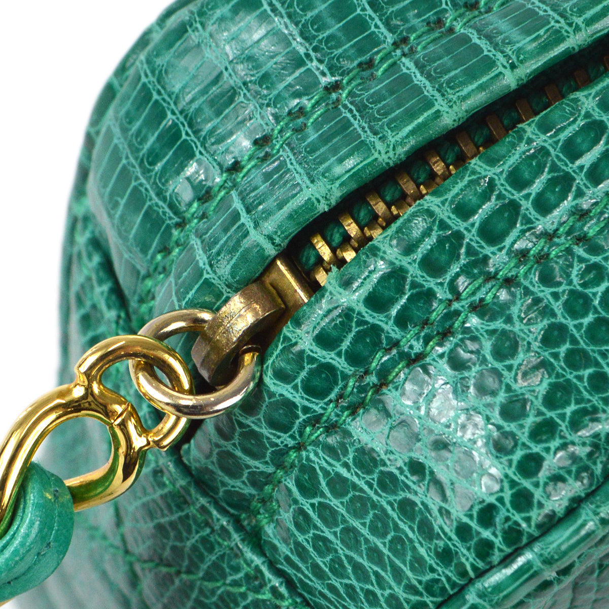 Luxury Chanel * 1989-1991 Clutch Bag Mini Lizard