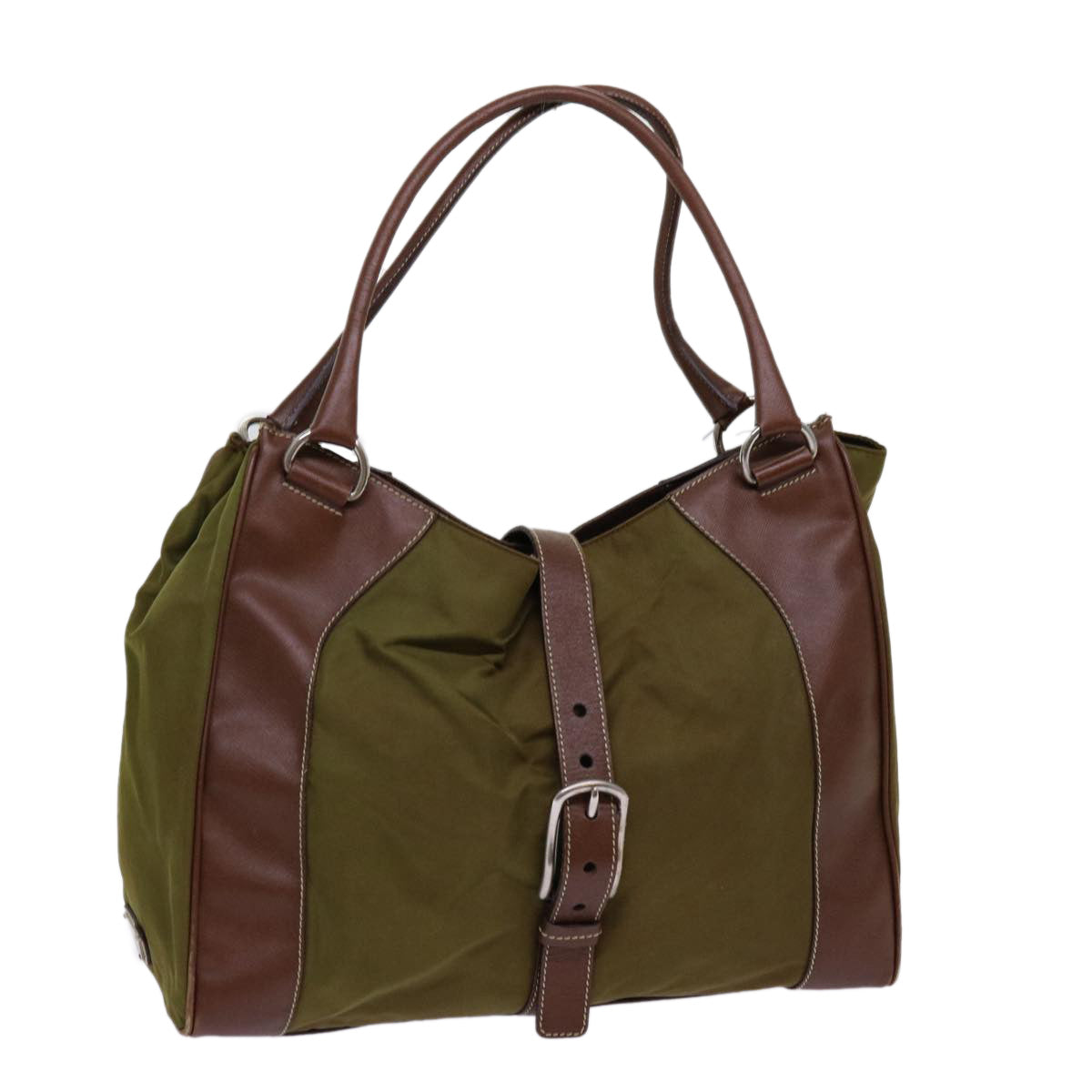 Luxury PradaTote Bag Nylon Khaki 69650