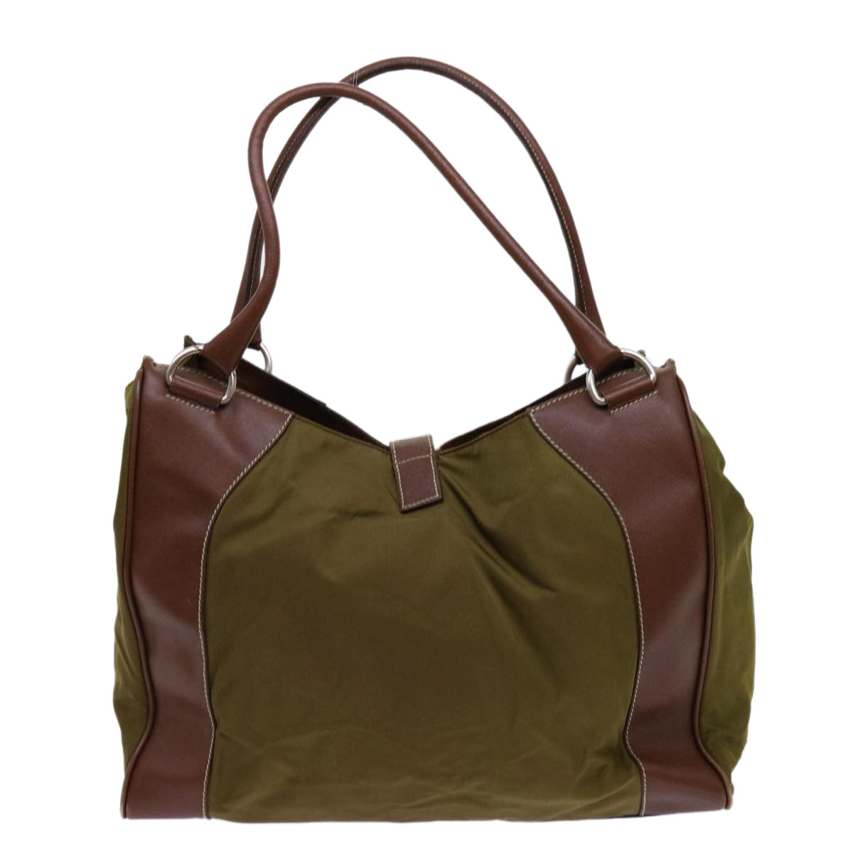 Luxury PradaTote Bag Nylon Khaki 69650
