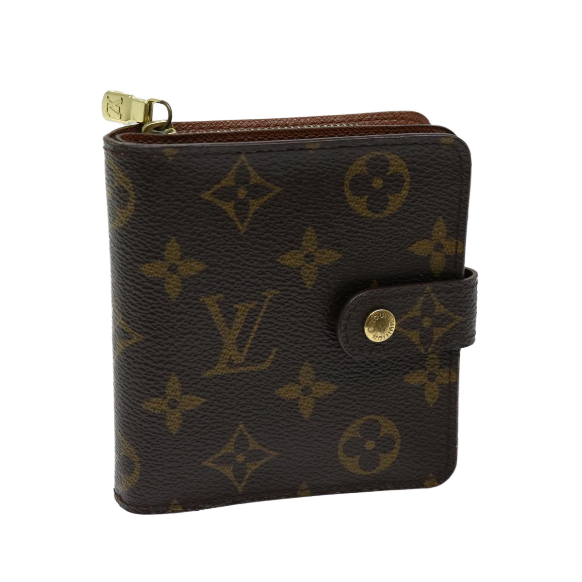 LOUIS VUITTON Monogram Compact Zip Wallet M61667 LV 69680