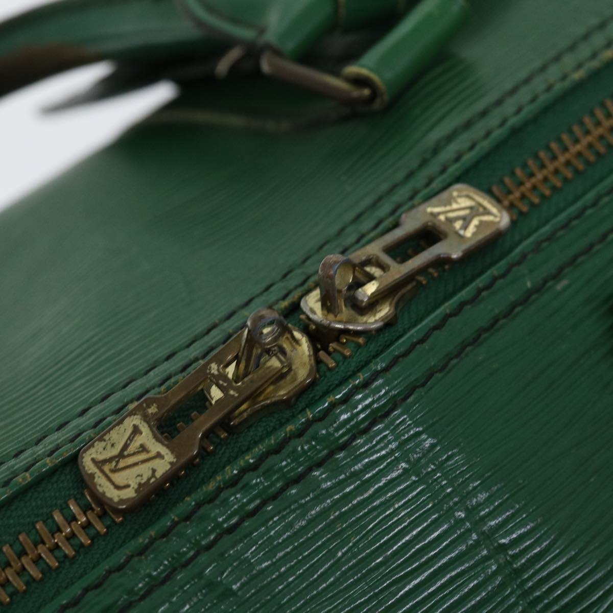 LOUIS VUITTON Epi Keepall 45 Boston Bag Green M42974 LV 69705