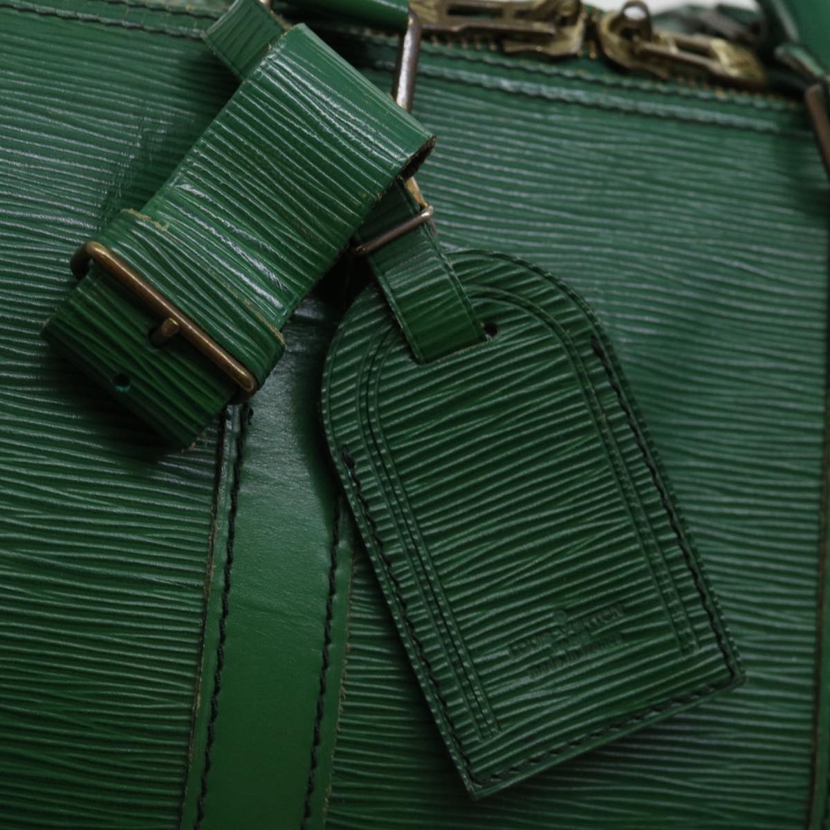 LOUIS VUITTON Epi Keepall 45 Boston Bag Green M42974 LV 69705