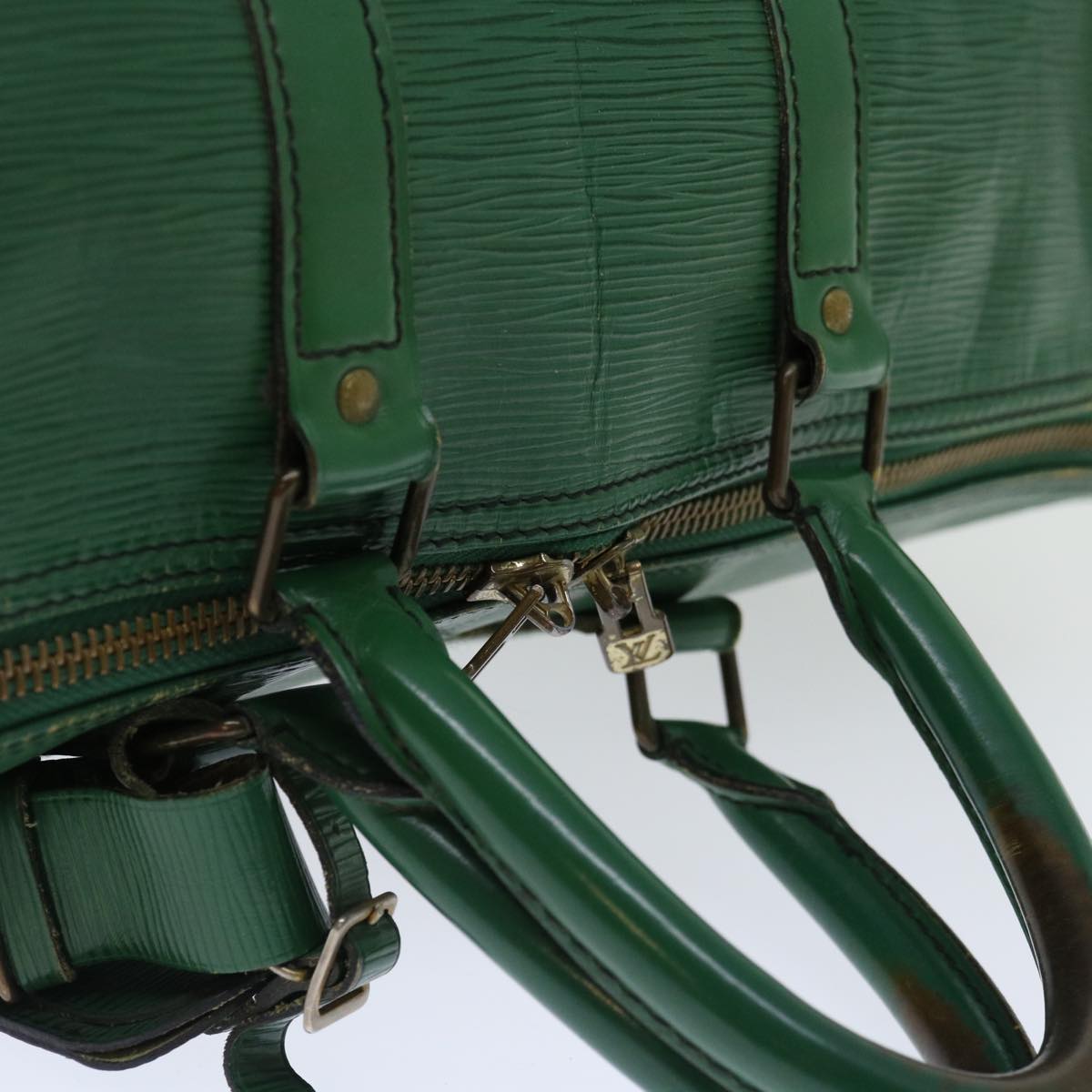 LOUIS VUITTON Epi Keepall 45 Boston Bag Green M42974 LV 69705