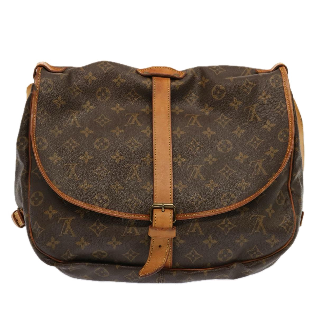 LOUIS VUITTON Monogram Saumur 35 Shoulder Bag M42254 LV 69757