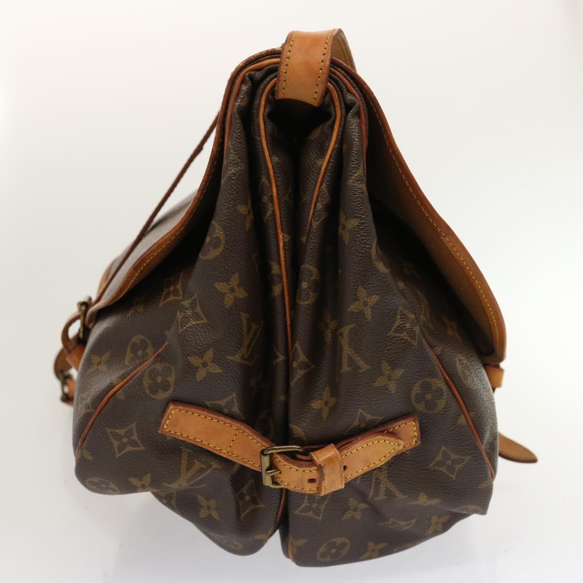 LOUIS VUITTON Monogram Saumur 35 Shoulder Bag M42254 LV 69757