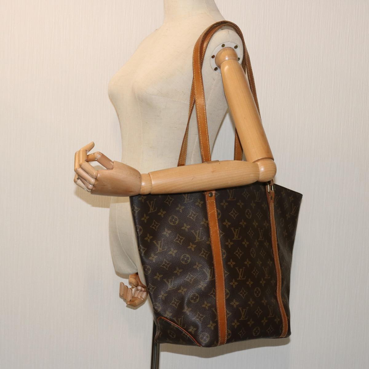 LOUIS VUITTON Monogram Sac Shopping Tote Bag M51108 LV 69759