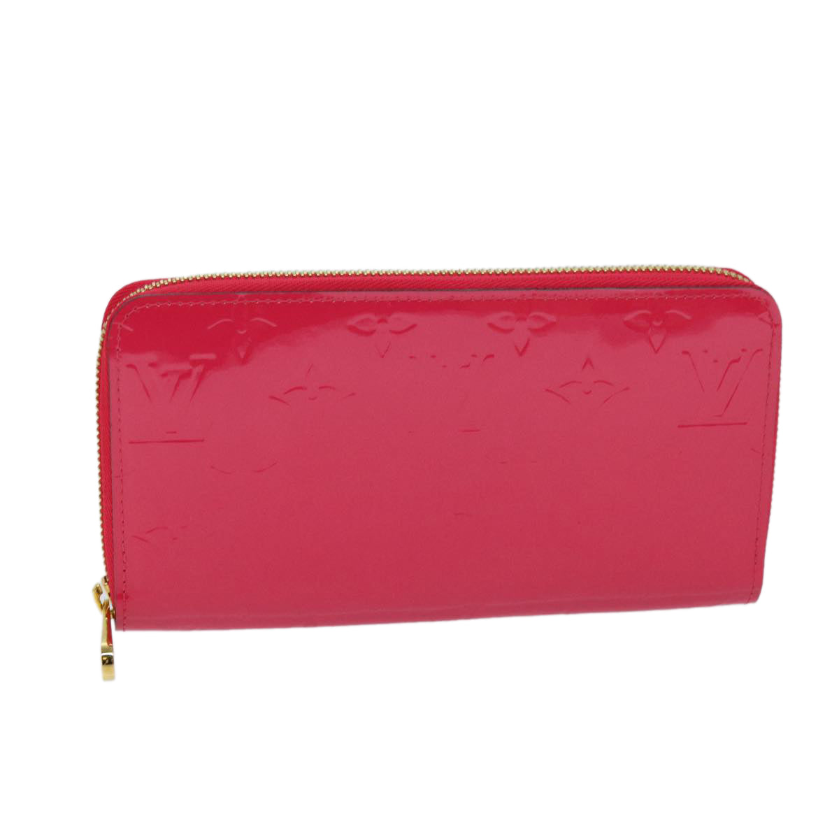 LOUIS VUITTON Monogram Vernis Zippy Wallet Rose Rich M93202 LV 69791A