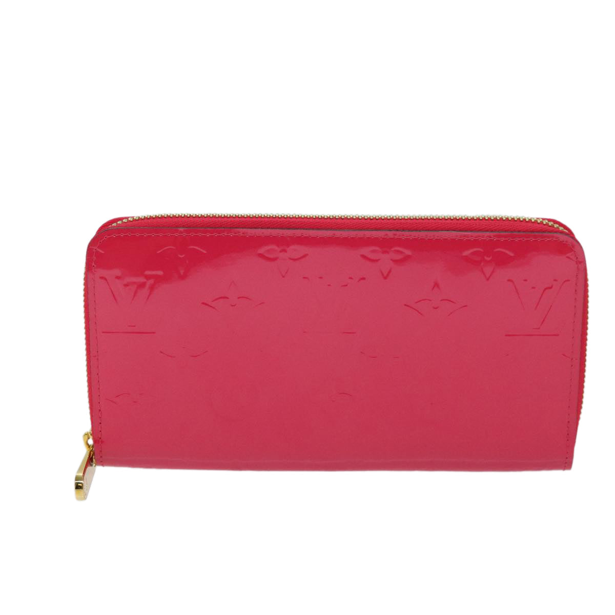 LOUIS VUITTON Monogram Vernis Zippy Wallet Rose Rich M93202 LV 69791A