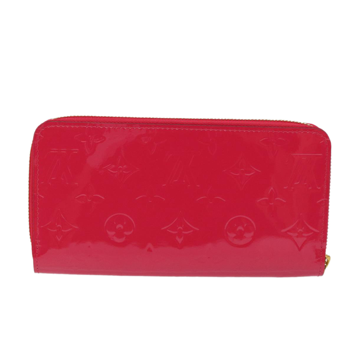 LOUIS VUITTON Monogram Vernis Zippy Wallet Rose Rich M93202 LV 69791A
