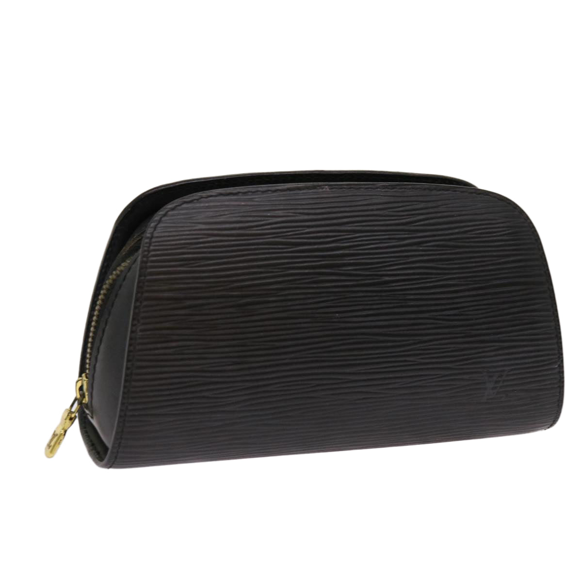 LOUIS VUITTON Epi Dauphine PM Pouch Black M48442 LV 69805