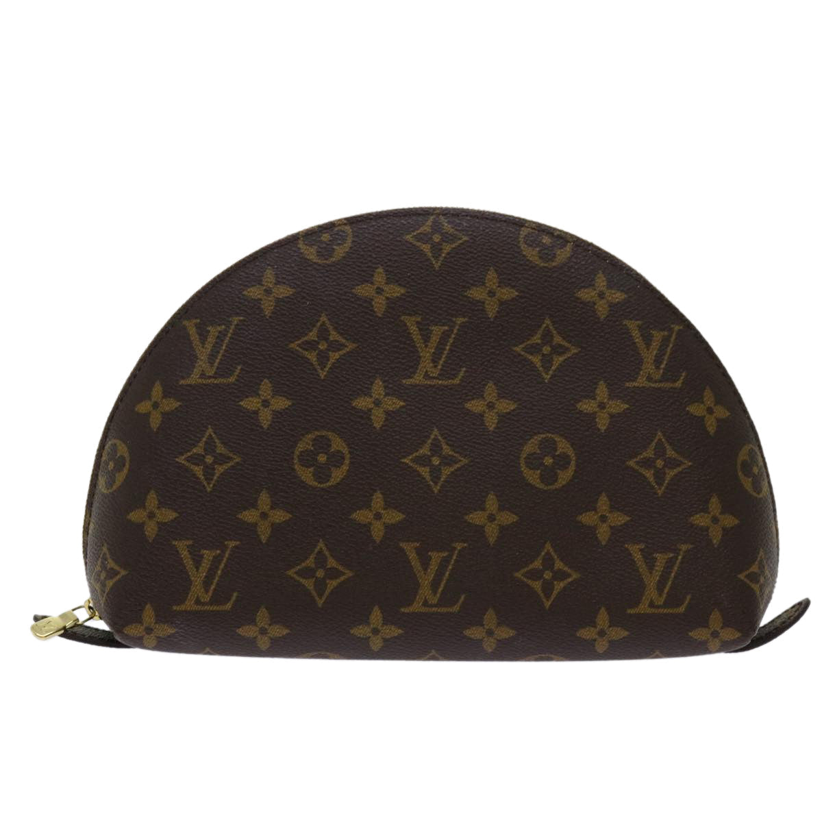 LOUIS VUITTON Monogram Trousse Demi Ronde Cosmetic Pouch M47520 LV 69807