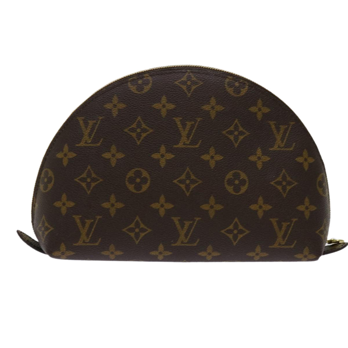LOUIS VUITTON Monogram Trousse Demi Ronde Cosmetic Pouch M47520 LV 69807