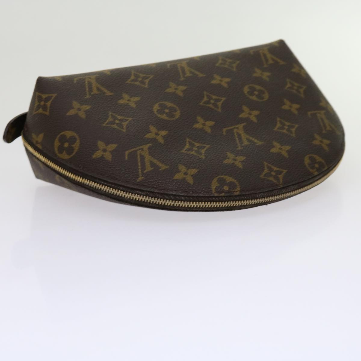 LOUIS VUITTON Monogram Trousse Demi Ronde Cosmetic Pouch M47520 LV 69807