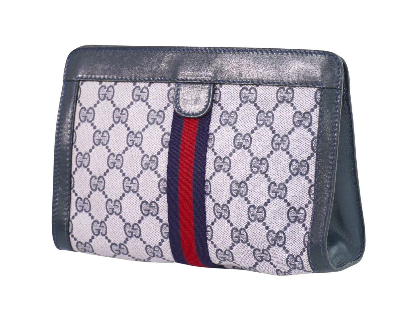 Gucci Gg Supreme  Canvas Clutch Bag ()