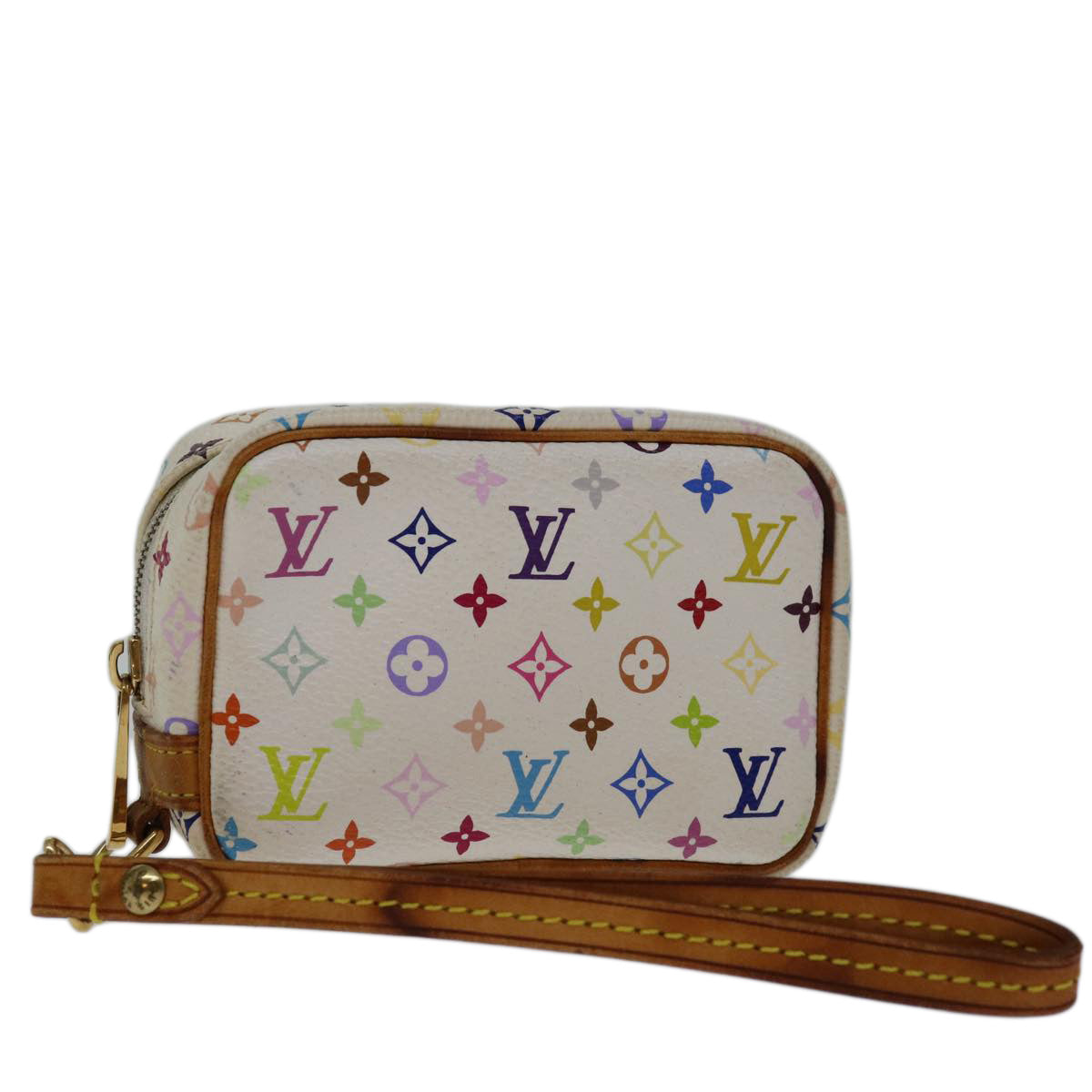LOUIS VUITTON Monogram Multicolor Trousse Wapity Pouch White M58033 69836