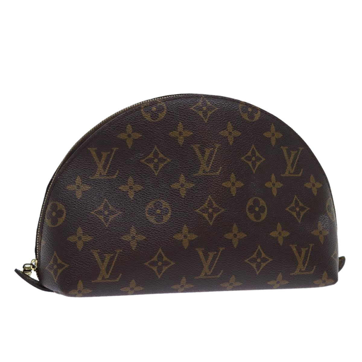 LOUIS VUITTON Monogram Trousse Demi Ronde Cosmetic Pouch M47520 LV 69844