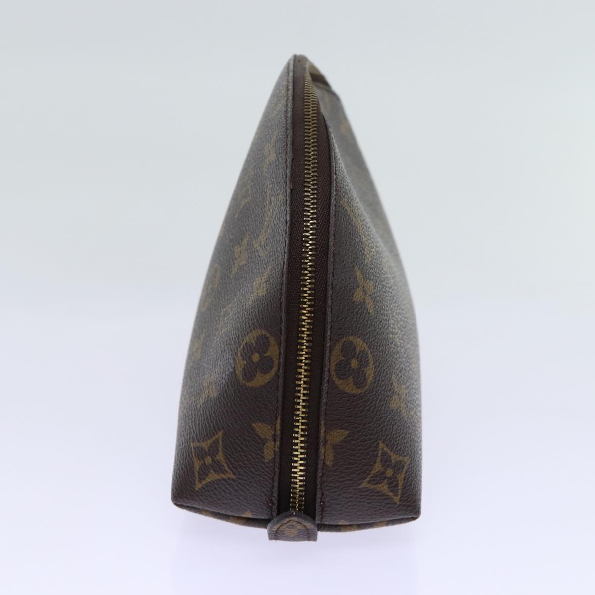 LOUIS VUITTON Monogram Trousse Demi Ronde Cosmetic Pouch M47520 LV 69844