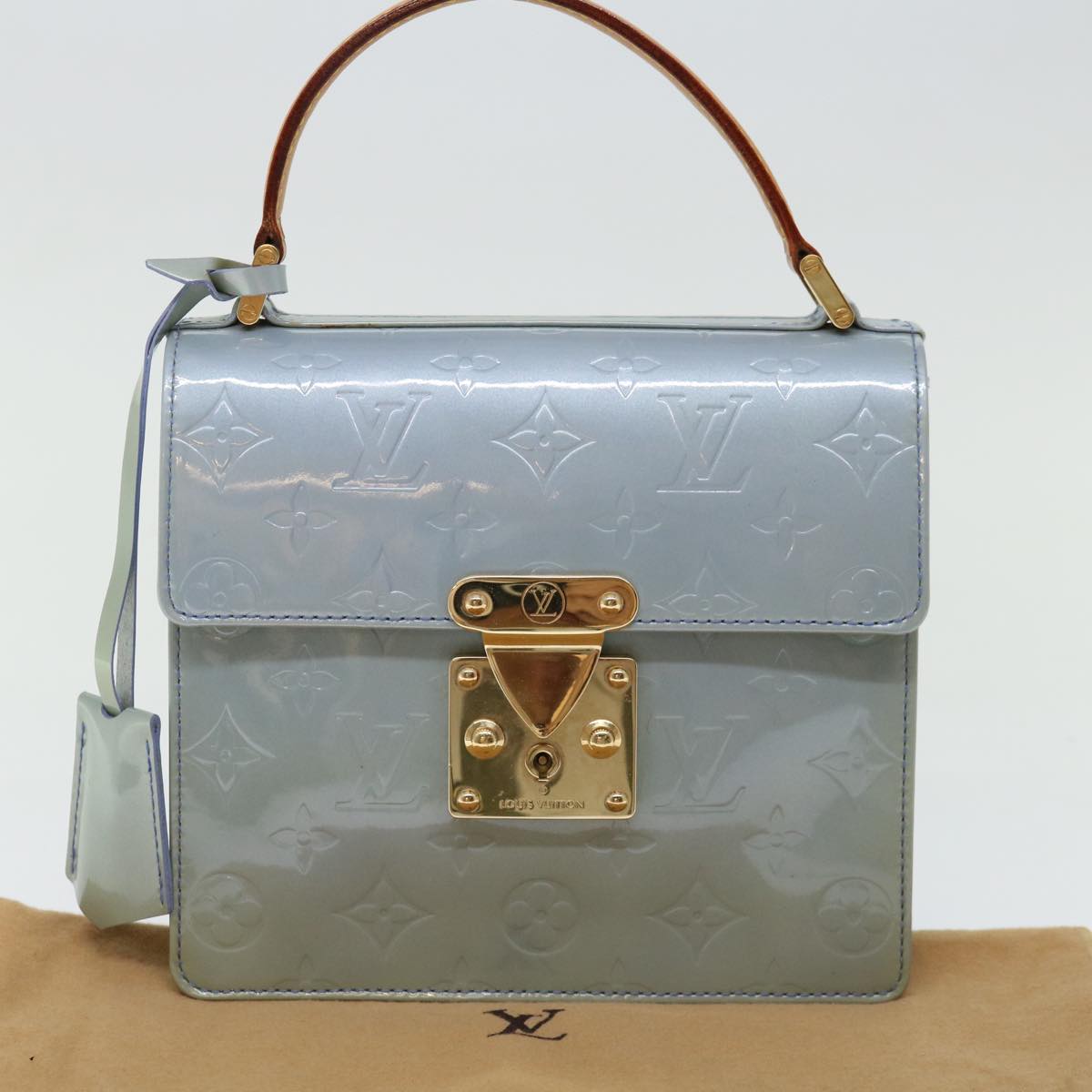 LOUIS VUITTON Monogram Vernis Spring Street Hand Bag Lavande M91216 69847