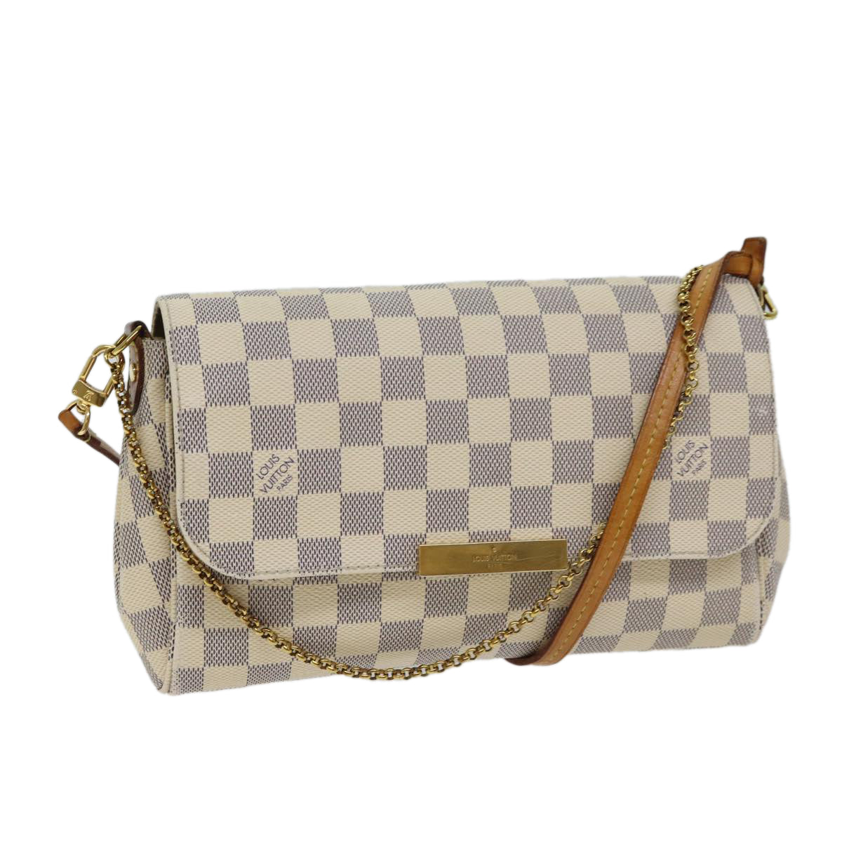LOUIS VUITTON Damier Azur Favorit MM Shoulder Bag 2way N41275 LV 69857