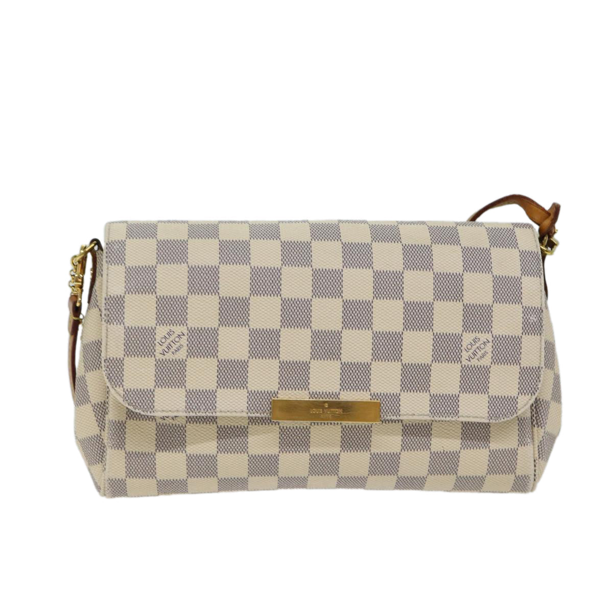 LOUIS VUITTON Damier Azur Favorit MM Shoulder Bag 2way N41275 LV 69857