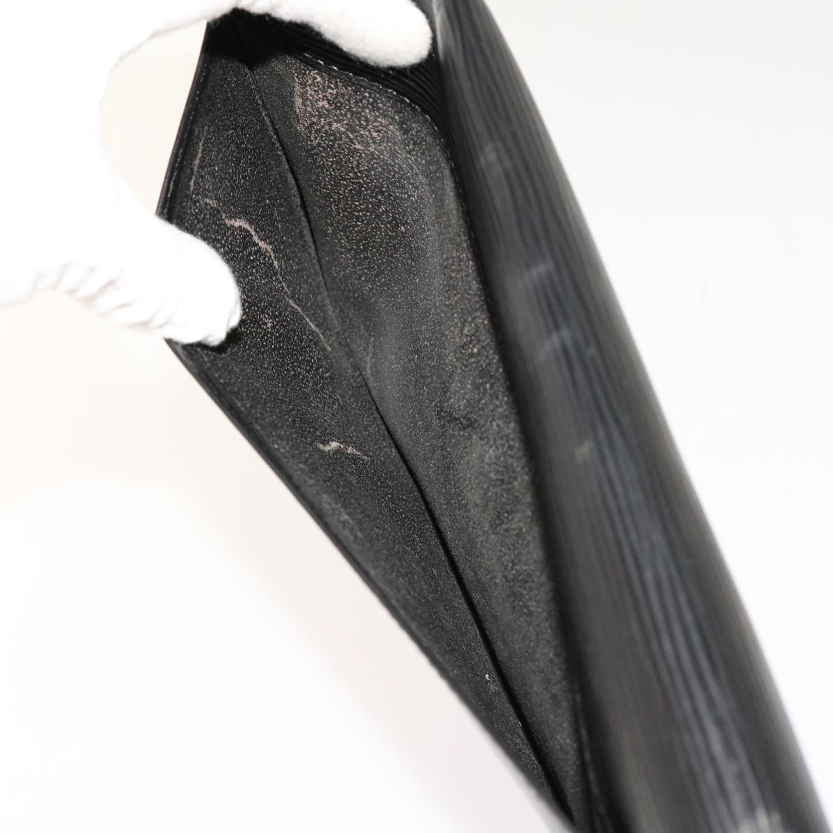 LOUIS VUITTON Epi Montaigne 27 Clutch Bag Black M52652 LV 69871