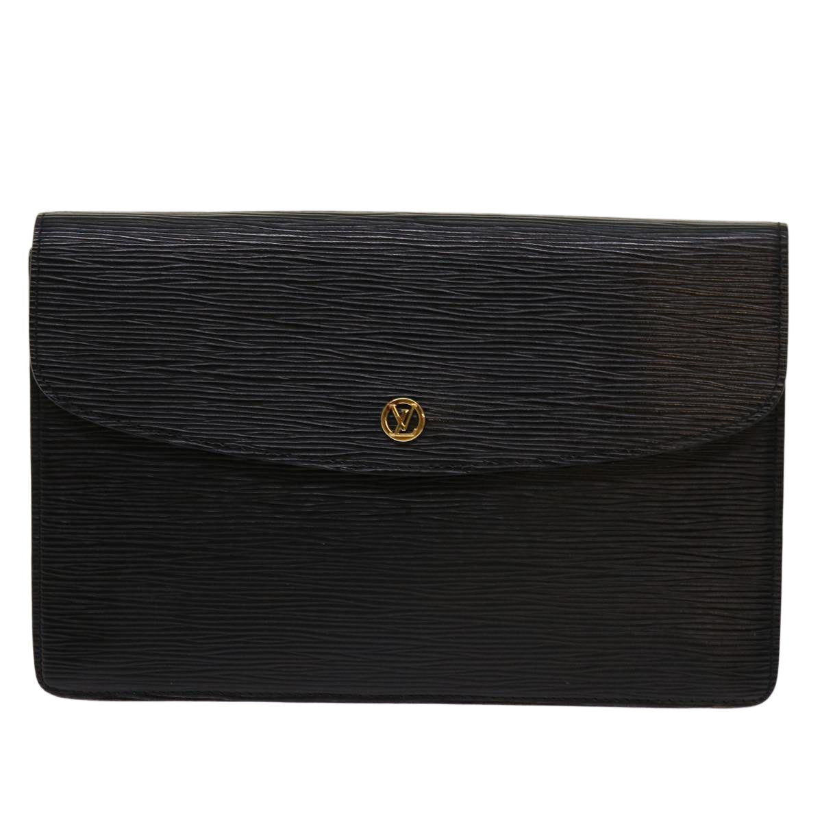 LOUIS VUITTON Epi Montaigne 27 Clutch Bag Black M52652 LV 69871