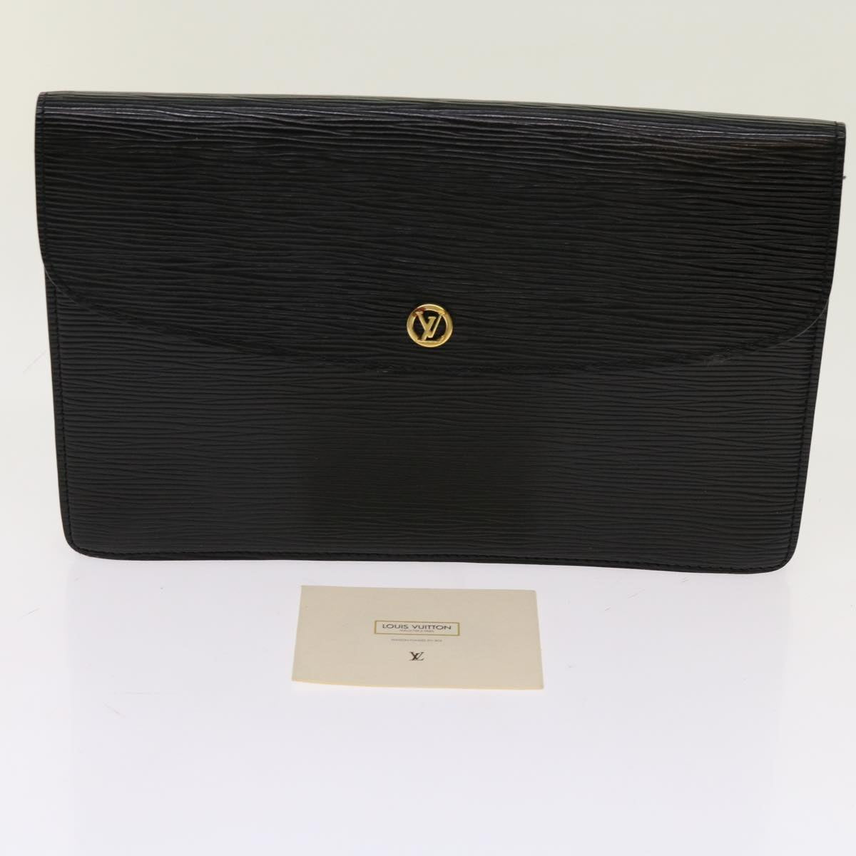 LOUIS VUITTON Epi Montaigne 27 Clutch Bag Black M52652 LV 69871