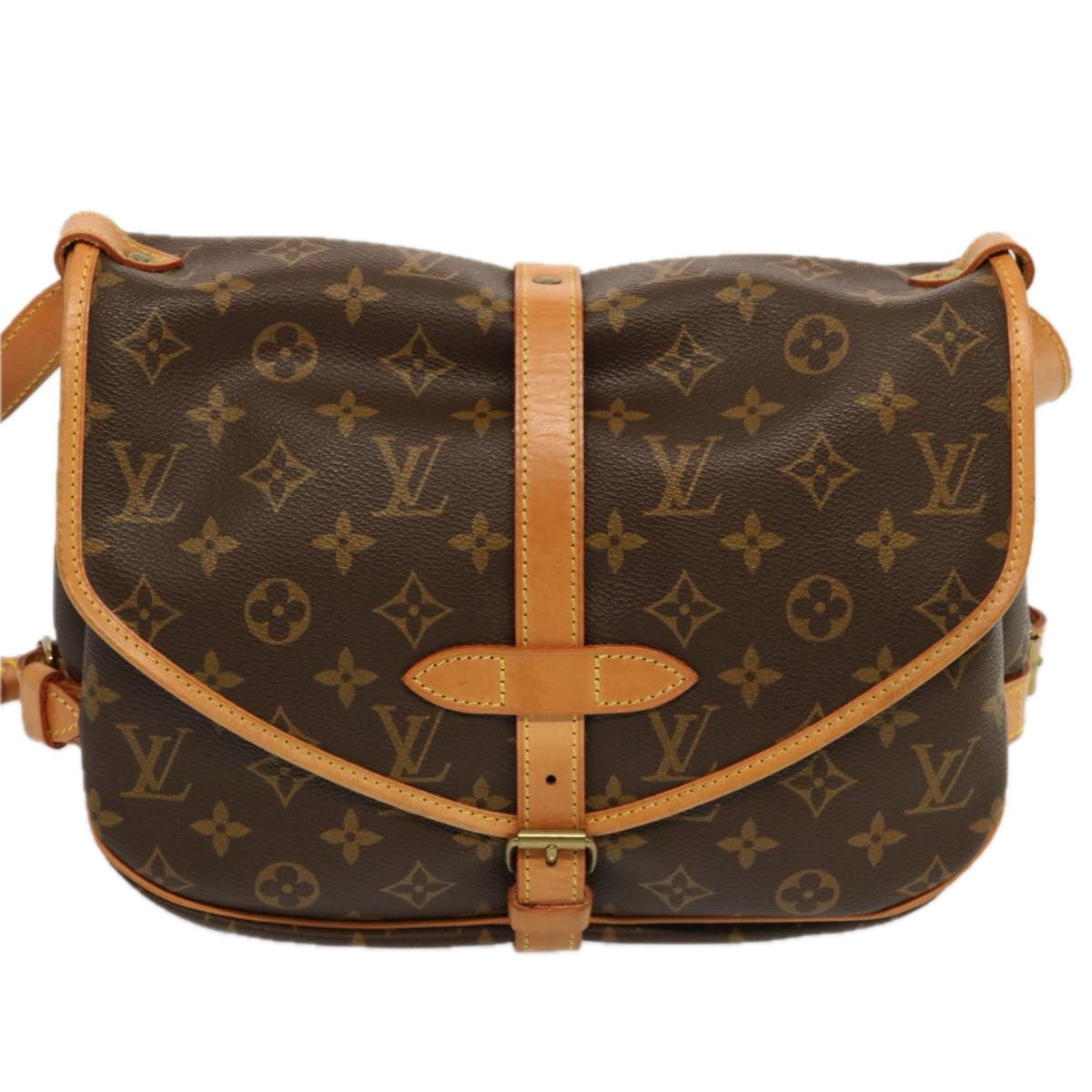LOUIS VUITTON Monogram Saumur 30 Shoulder Bag M42256 LV 69874A