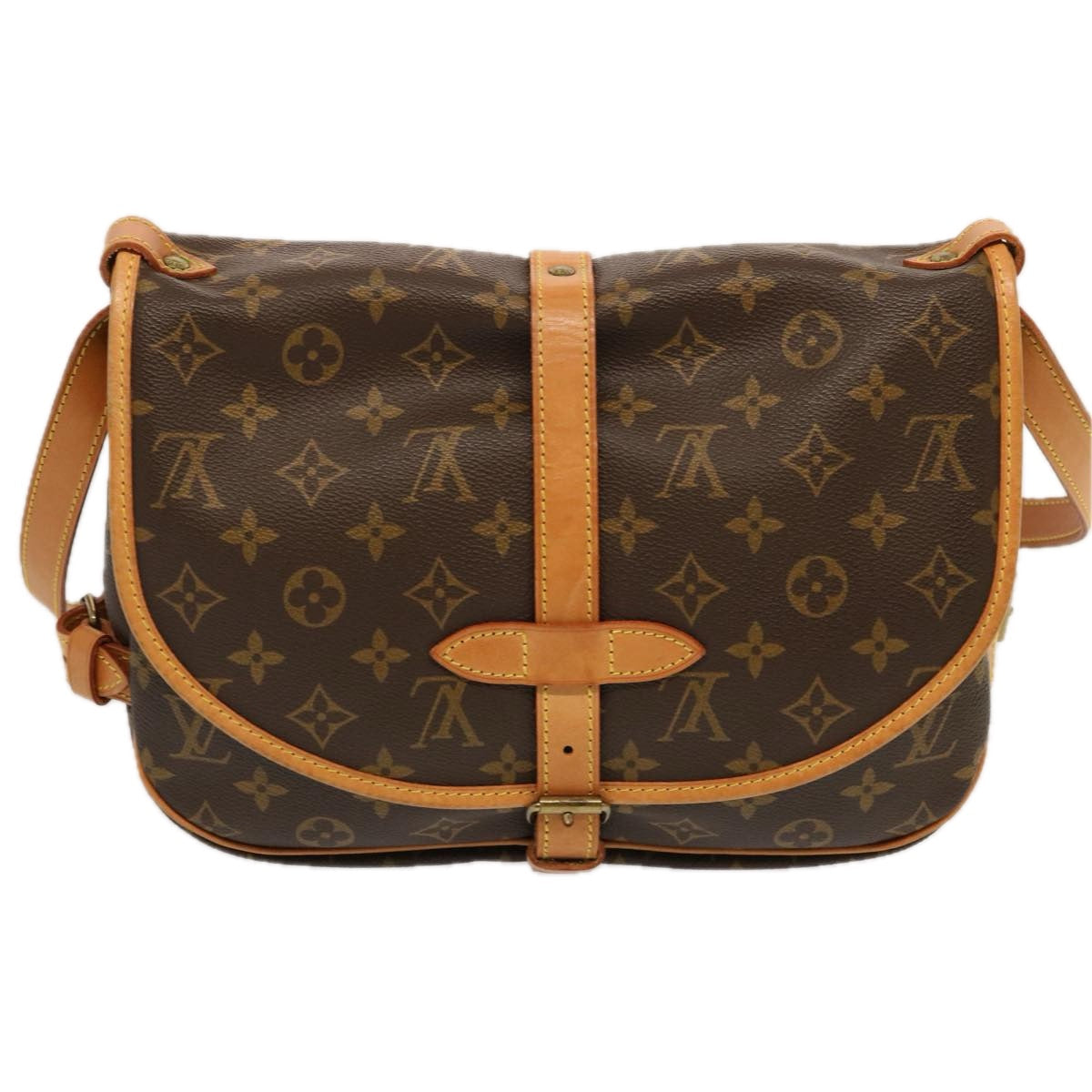 LOUIS VUITTON Monogram Saumur 30 Shoulder Bag M42256 LV 69874A