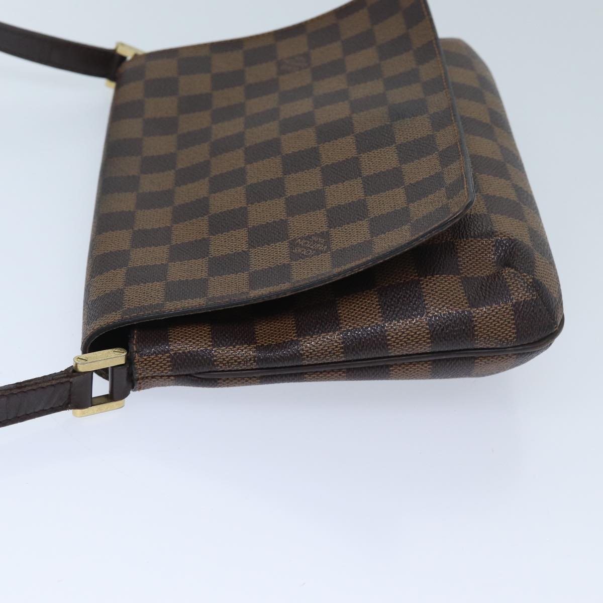 LOUIS VUITTON Damier Ebene Musette Tango Shoulder Bag N51301 LV 69876