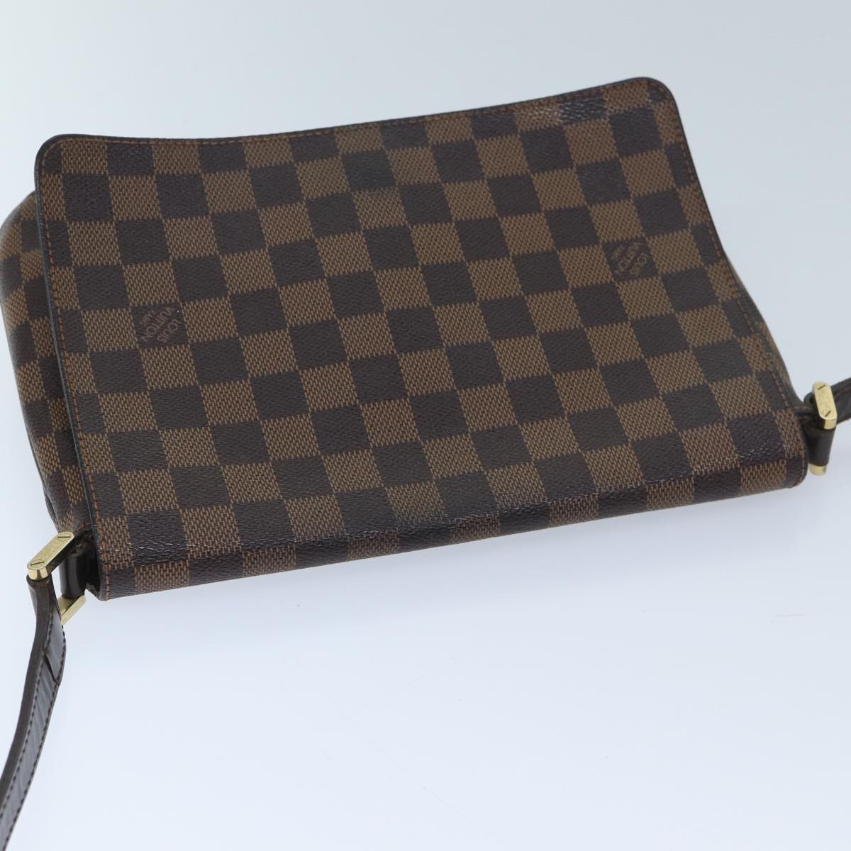 LOUIS VUITTON Damier Ebene Musette Tango Shoulder Bag N51301 LV 69876