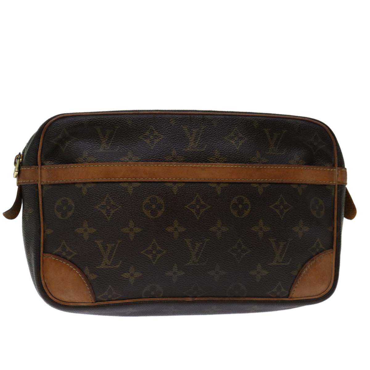LOUIS VUITTON Monogram Compiegne 28 Clutch Bag M51845 LV 69877