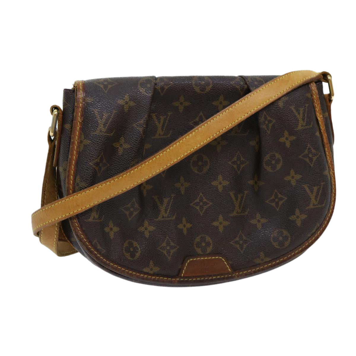 LOUIS VUITTON Monogram Menilmontant PM Shoulder Bag M40474 LV 69878