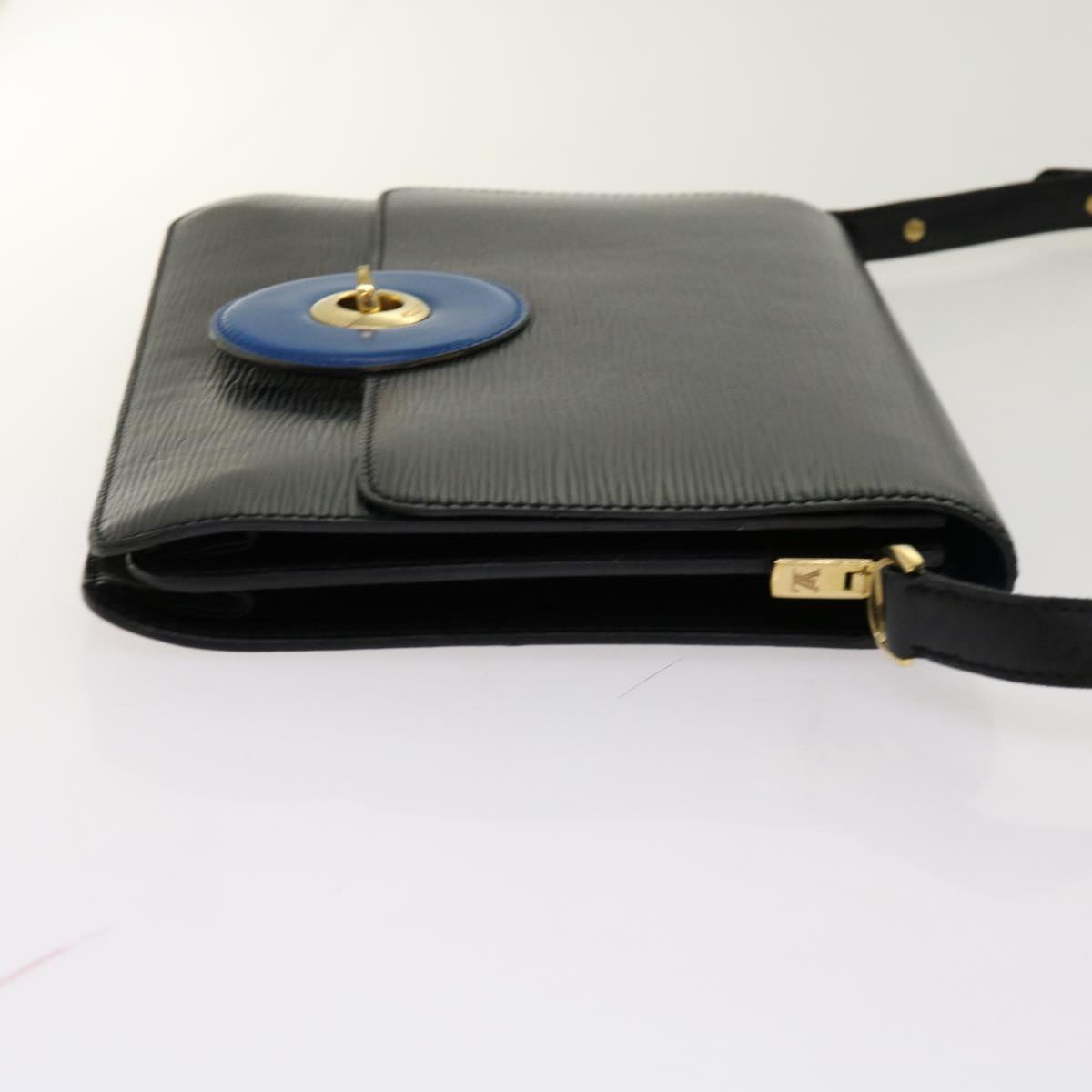 LOUIS VUITTON Epi Bicolor Free Run Shoulder Bag Black Blue M52415 LV 69885