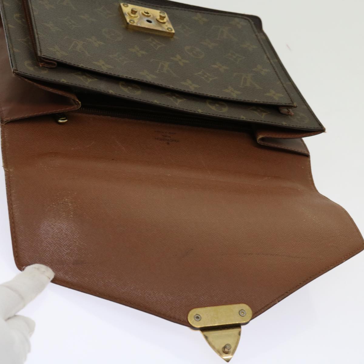 LOUIS VUITTON Monogram Monceau 28 Hand Bag 2way M51185 LV 69888