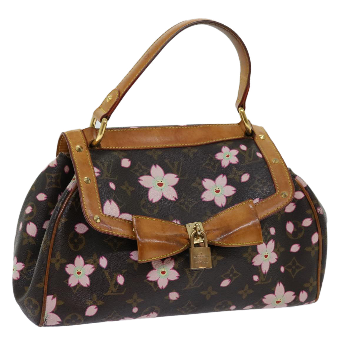 LOUIS VUITTON Monogram Cherry Blossom Sac Retro PM Hand Bag M92012 69900