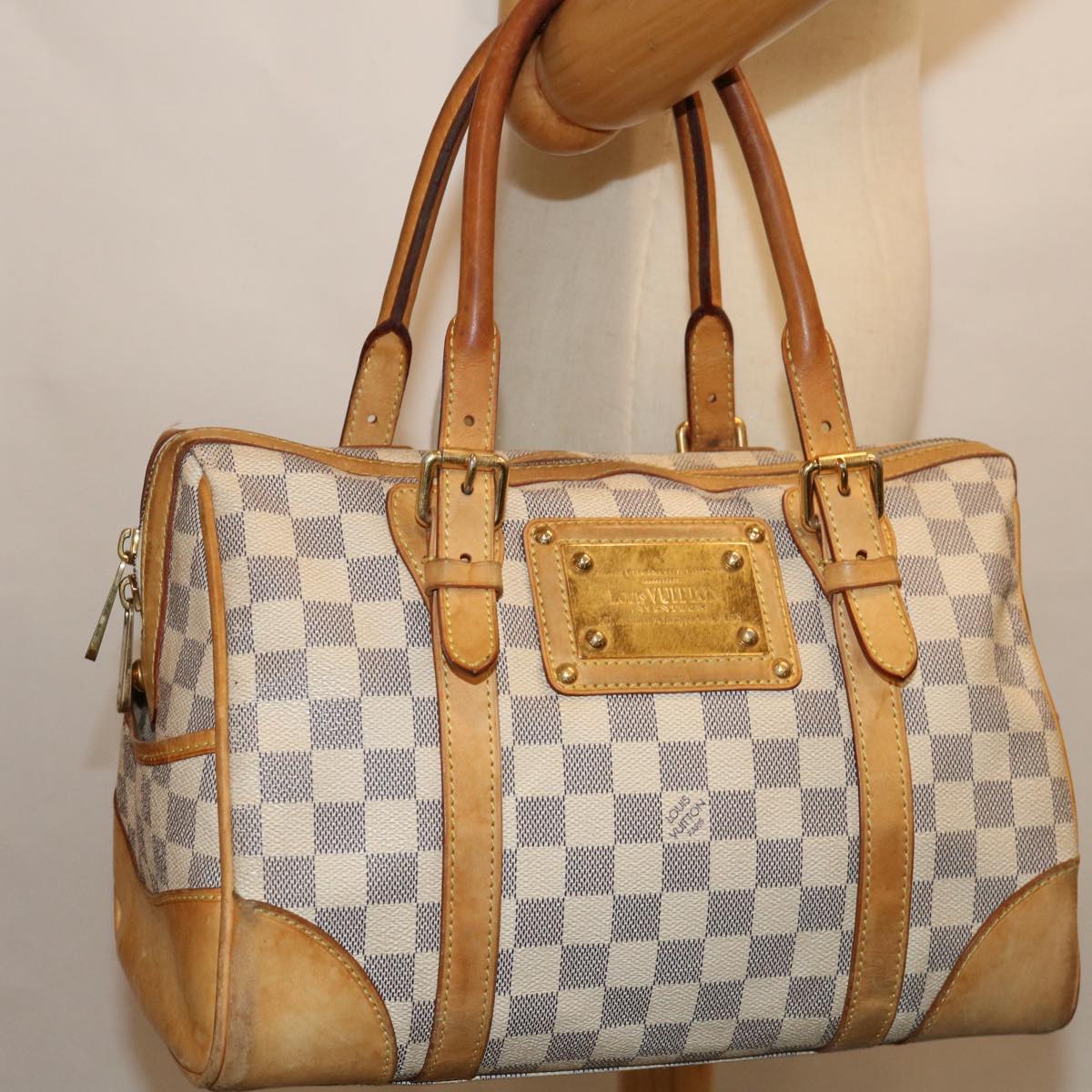 LOUIS VUITTON Damier Azur Berkeley Hand Bag N52001 LV 69902