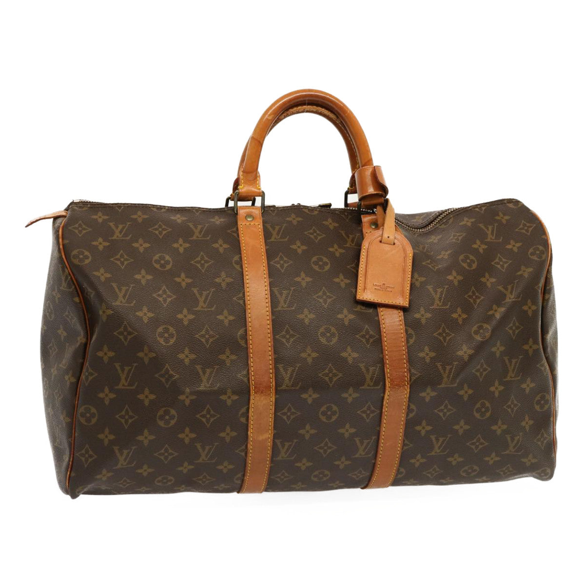 LOUIS VUITTON Monogram Keepall 50 Boston Bag M41426 LV 69915