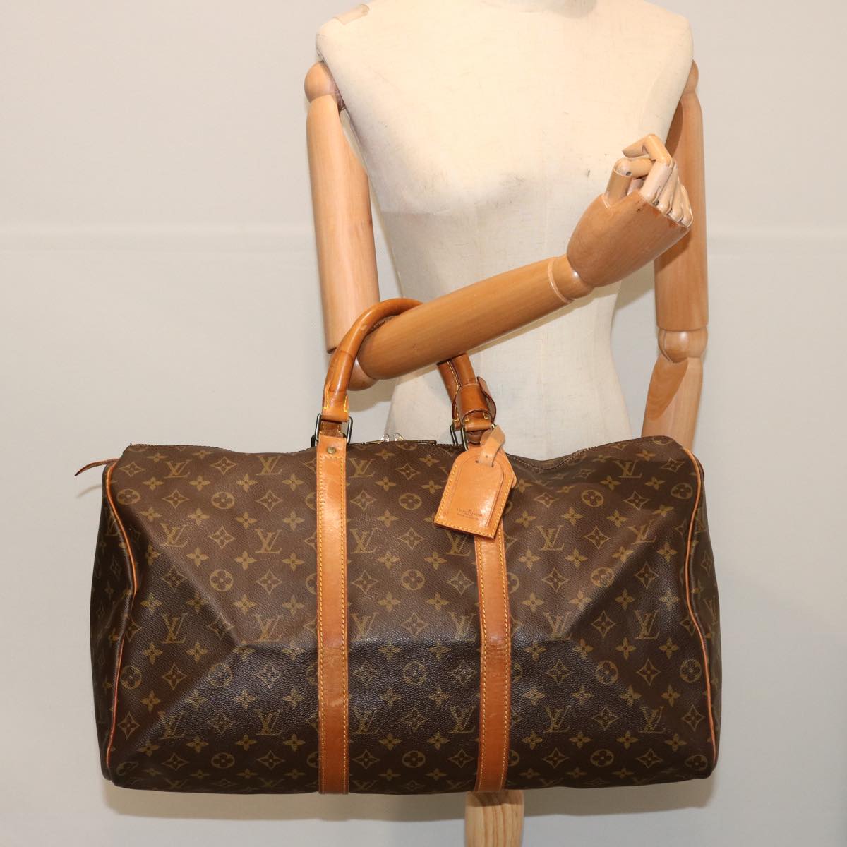 LOUIS VUITTON Monogram Keepall 50 Boston Bag M41426 LV 69915
