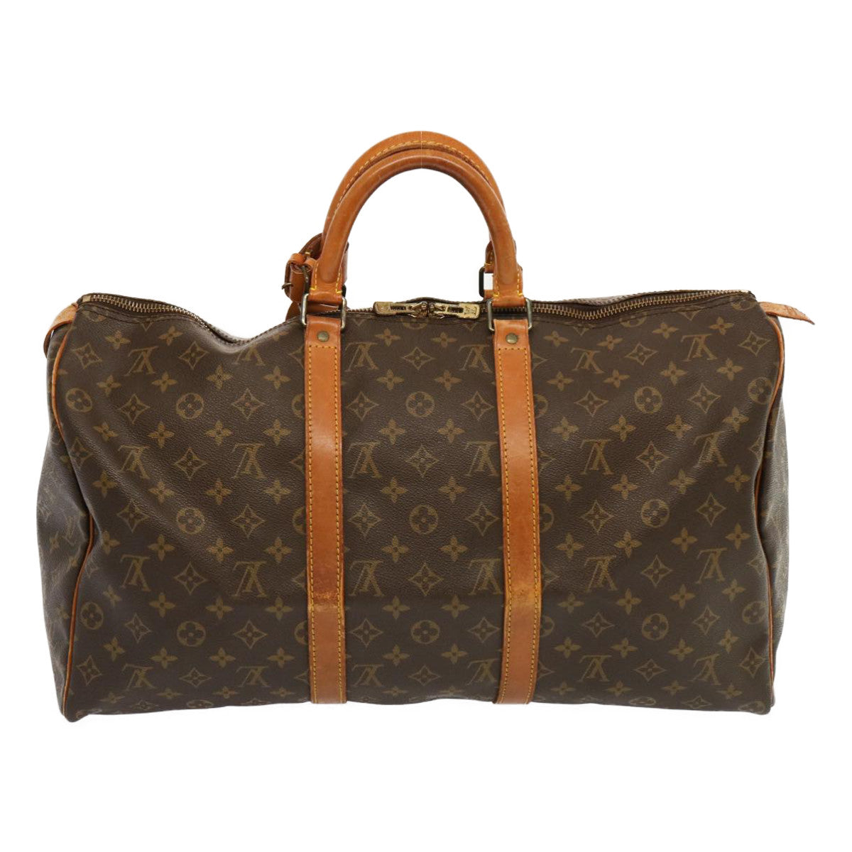 LOUIS VUITTON Monogram Keepall 50 Boston Bag M41426 LV 69915