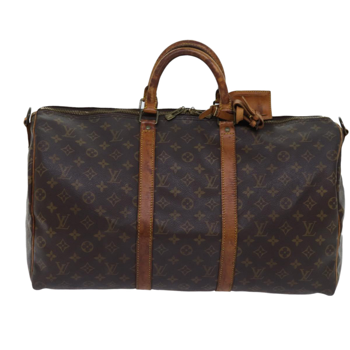 LOUIS VUITTON Monogram Keepall Bandouliere 50 Boston Bag M41416 LV 69916