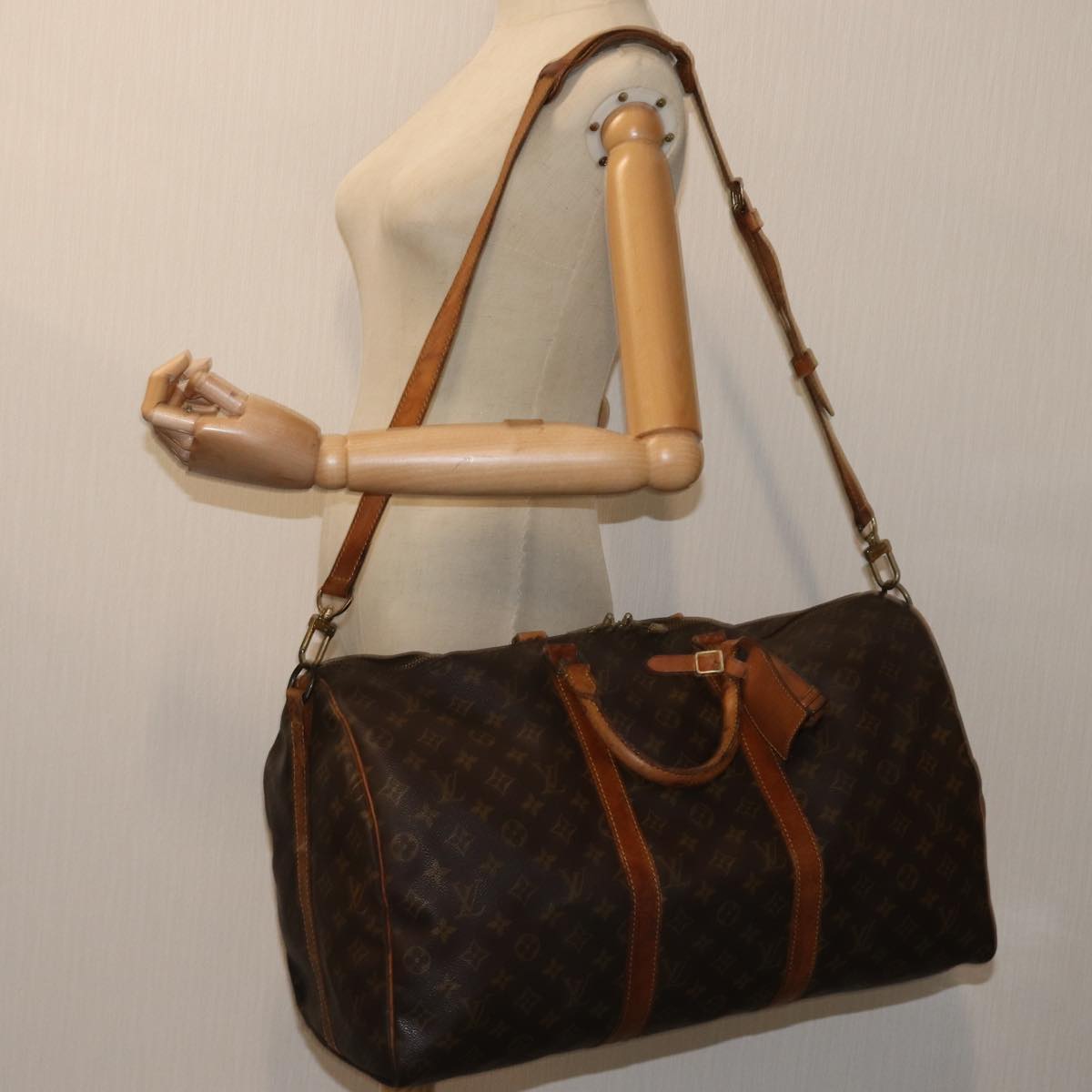 LOUIS VUITTON Monogram Keepall Bandouliere 50 Boston Bag M41416 LV 69916